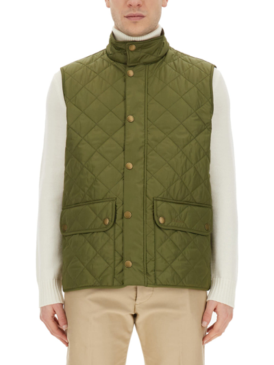 Shop Barbour Quilted Vest In Dk Moss