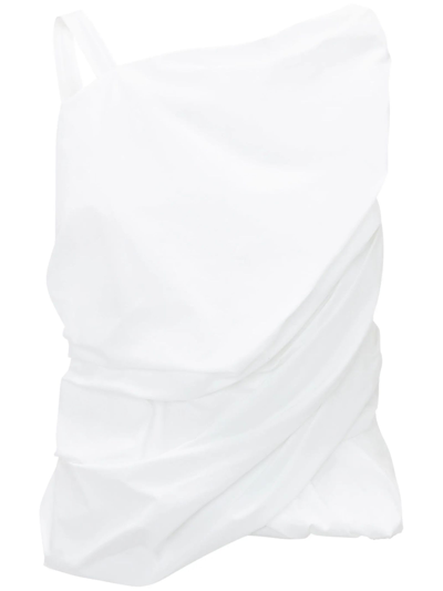 Shop Jw Anderson White Twisted Cotton Vest Top
