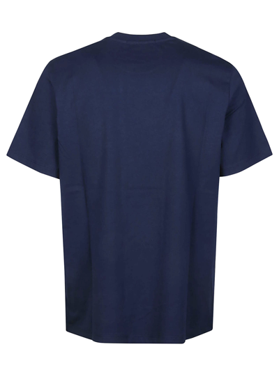 Shop Msgm Logo Print T-shirt In Blue