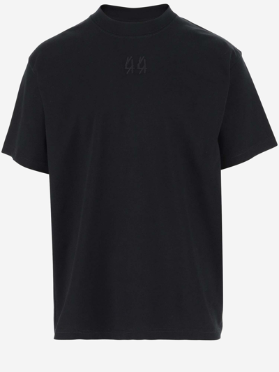 Shop 44 Label Group Cotton T-shirt With Logo In Nero