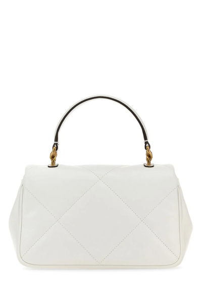 Shop Tory Burch White Leather Kira Handbag