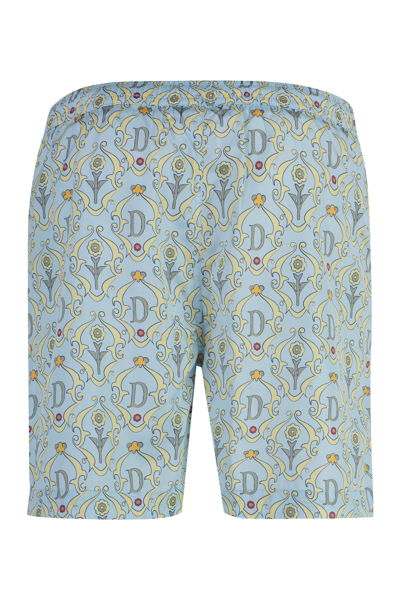 Drôle De Monsieur Plage Ornements Swim Shorts In Light Blue