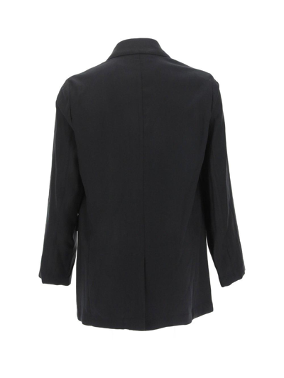 Shop Our Legacy Long-sleeved Double-breasted Blazer In Black