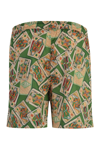 Drôle De Monsieur Drole De Monsieur Le Short Plage Jeu De Cartes In Green