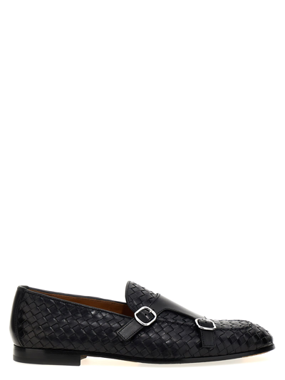 Shop Doucal's Braided Loafers In Nero