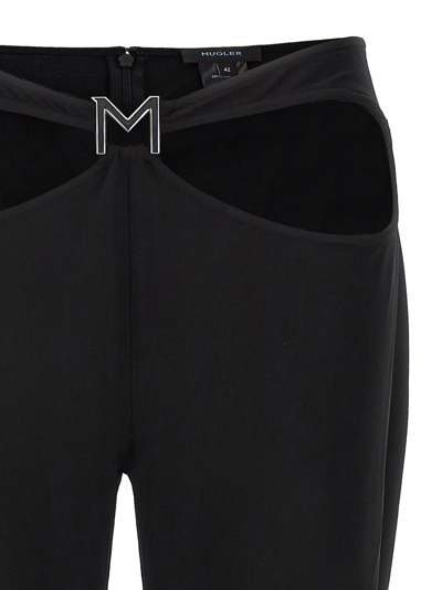 Shop Mugler M Cut-out Pants In Black