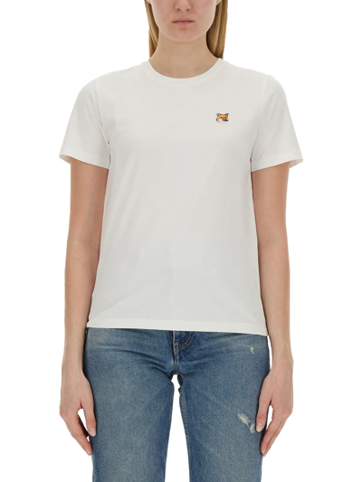 Shop Maison Kitsuné T-shirt With Fox Patch
