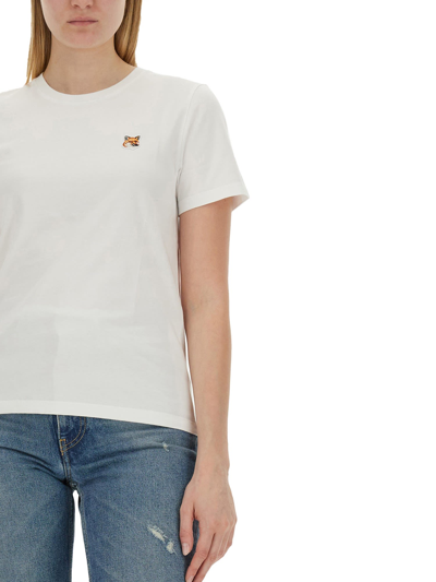 Shop Maison Kitsuné T-shirt With Fox Patch