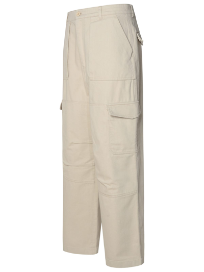 Shop Acne Studios Beige Cotton Blend Cargo Pants In Aef Ivory White