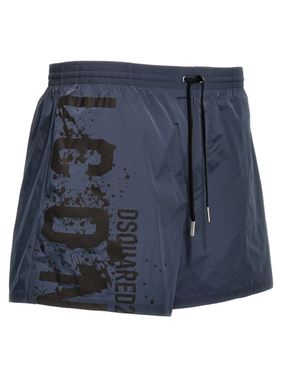 Shop Dsquared2 Midi Boxer Shorts In Anthracit