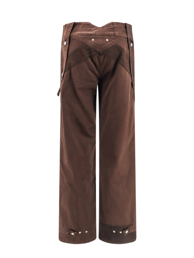 Shop Blumarine Trouser In Chocolate Brown