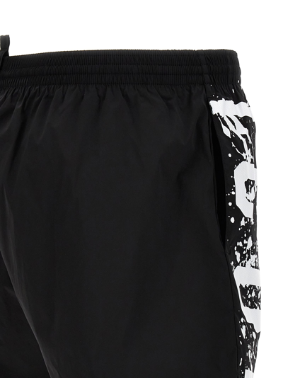 Shop Dsquared2 Midi Boxer Shorts In Black/white