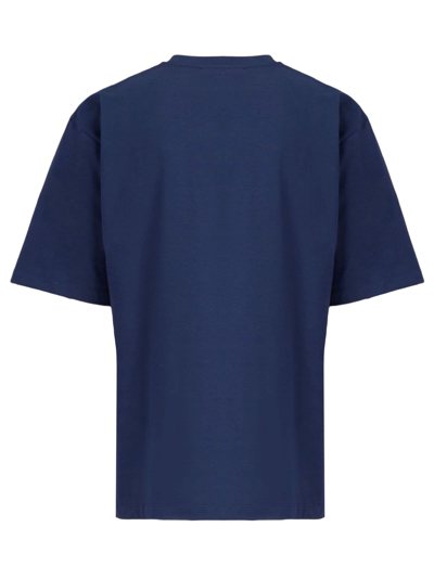 Shop Marni Navy Blue Cotton T-shirt