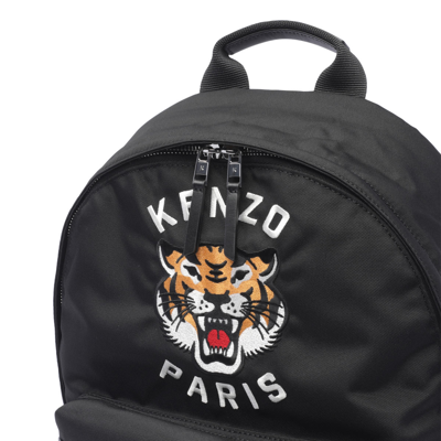 Shop Kenzo Varisty Tiger Logo Backpack In Black