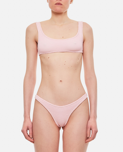 Shop Reina Olga Ginni Scrunch Bikini Set In Baby Pink