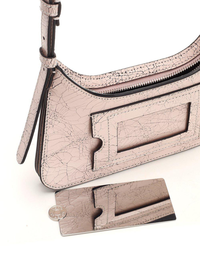 Shop Acne Studios Platt Logo Detailed Mini Shoulder Bag In Pastel Pink
