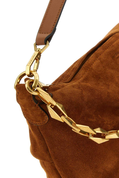 Shop Jimmy Choo Chain Link Tote Bag In Brown