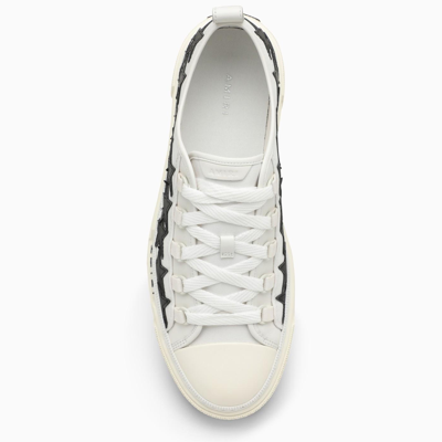 Shop Amiri Low White Trainer With Stars In White/black