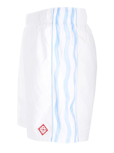 Shop Casablanca White Shorts With Side Bands