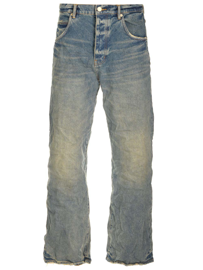 Shop Purple Brand Distressed Style Jeans In Lt Indigo