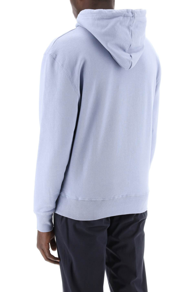 Shop Maison Kitsuné Chillax Fox Hooded Sweatshirt In Beat Blue