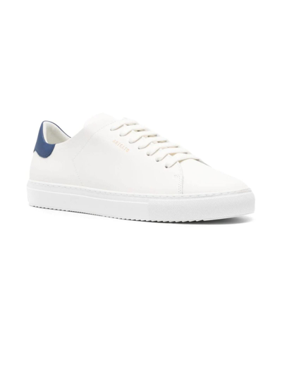 Shop Axel Arigato White Clean 90 Leather Sneakers In White Navy