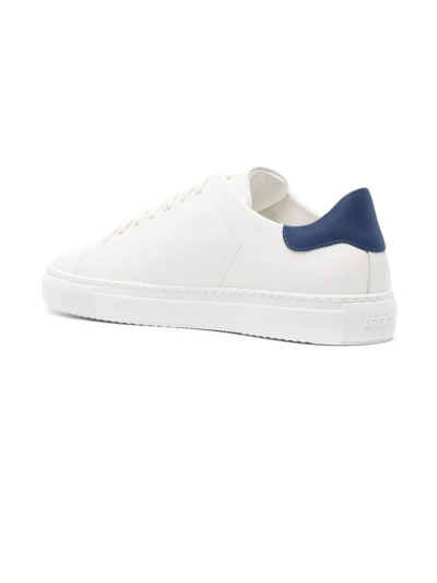 Shop Axel Arigato White Clean 90 Leather Sneakers In White Navy