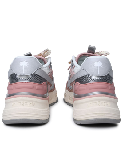 Shop Palm Angels Pa 4 Pink Leather Blend Sneakers