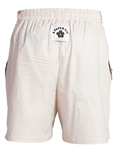 Shop A Paper Kid Sand Beige Cotton Shorts