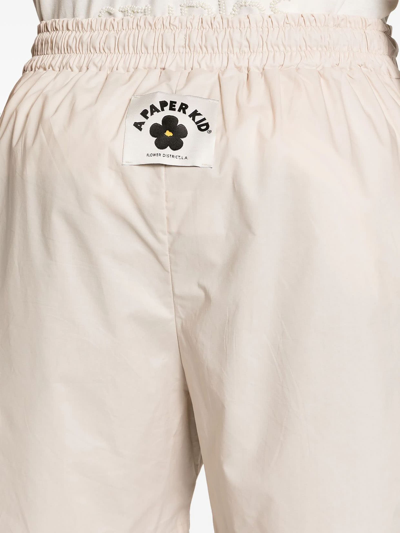 Shop A Paper Kid Sand Beige Cotton Shorts