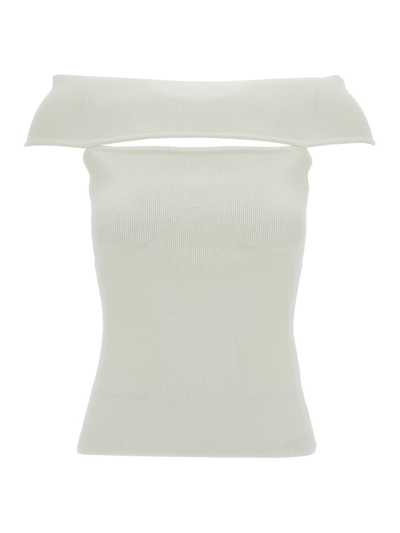 Shop Federica Tosi Off Shoulders Top In White