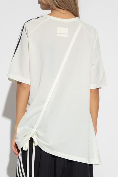 Shop Y-3 T-shirt With Tie Detail In White