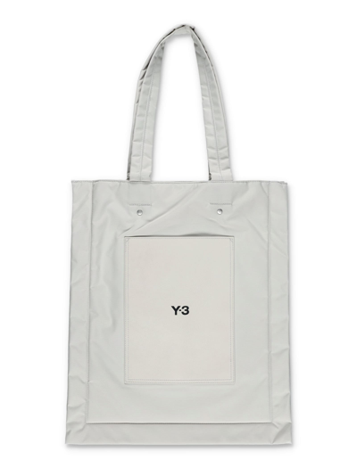 Shop Y-3 Lux Flat Tote Bag In Talco