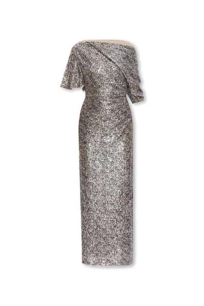 Shop Diane Von Furstenberg Wittrock Sequin-embellished Dress In Silver/neutrals