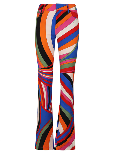 Shop Pucci Trousers - Tecno Couture In Blue/pink