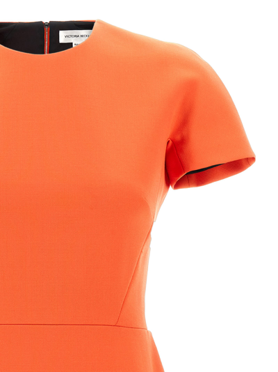 Shop Victoria Beckham Fitted Dress In Orange
