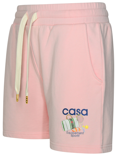 Shop Casablanca Equipement Sportif Pink Organic Cotton Shorts