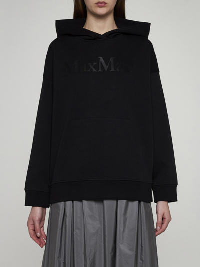 Shop 's Max Mara Palmira Logo Cotton-blend Hoodie In Nero
