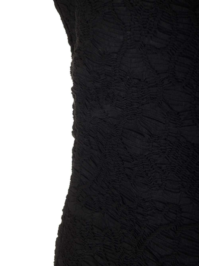 Shop Isabel Marant Crinkled Asymmetric Jersey Top In Black
