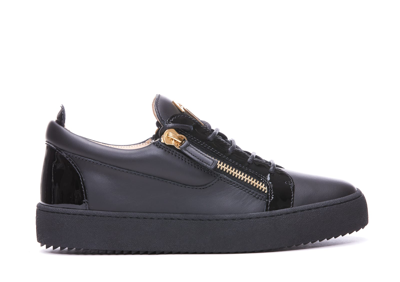 Shop Giuseppe Zanotti Frankie Sneakers In Black