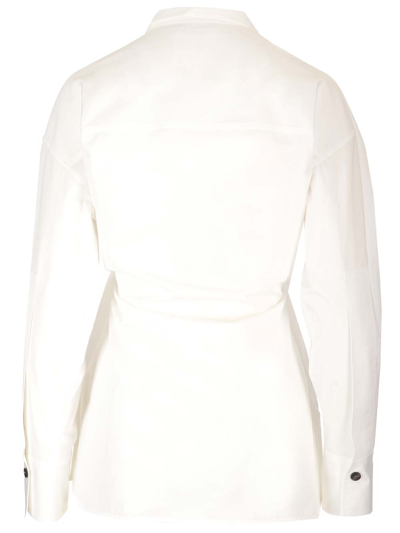Ferragamo Asymmetric Closure Shirt In White