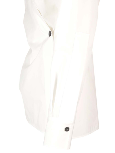 Ferragamo Asymmetric Closure Shirt In White