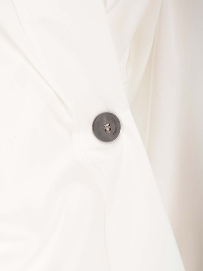 Ferragamo Asymmetric Closure Shirt In White