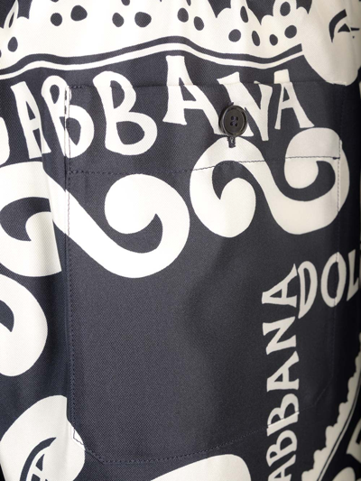 Shop Dolce & Gabbana Marina Print Bermuda Shorts In Blue