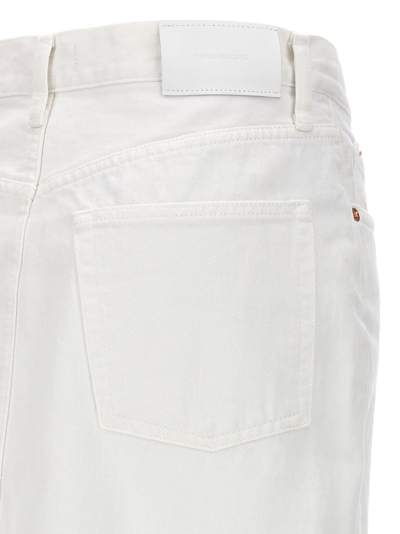 Shop Wardrobe.nyc Denim Midi Skirt In White
