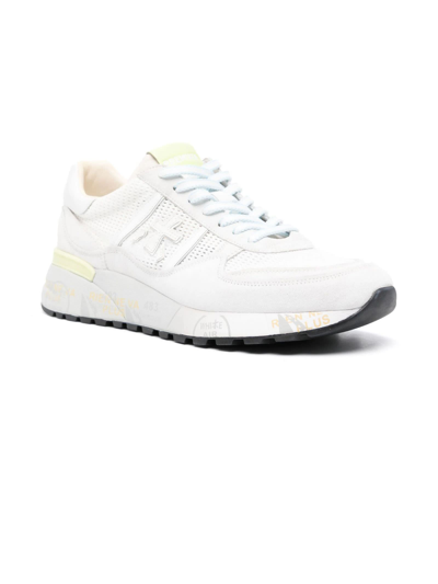Shop Premiata Landeck Light Grey Sneakers