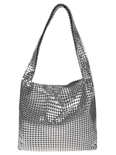 Shop Paco Rabanne Pixel Hobo Bag In Silver
