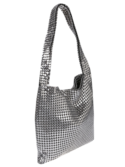 Shop Paco Rabanne Pixel Hobo Bag In Silver