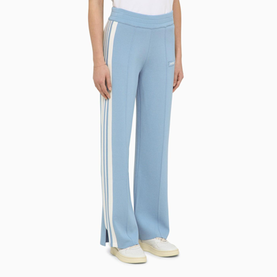 Shop Autry Light Blue\/white Viscose Blend Sports Trousers In Azure