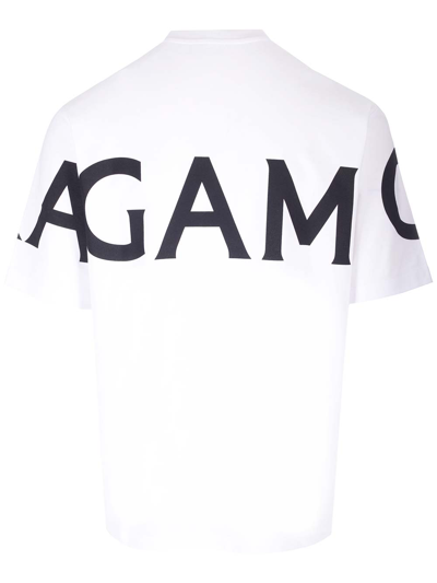 Shop Ferragamo White T-shirt With 360 Logo